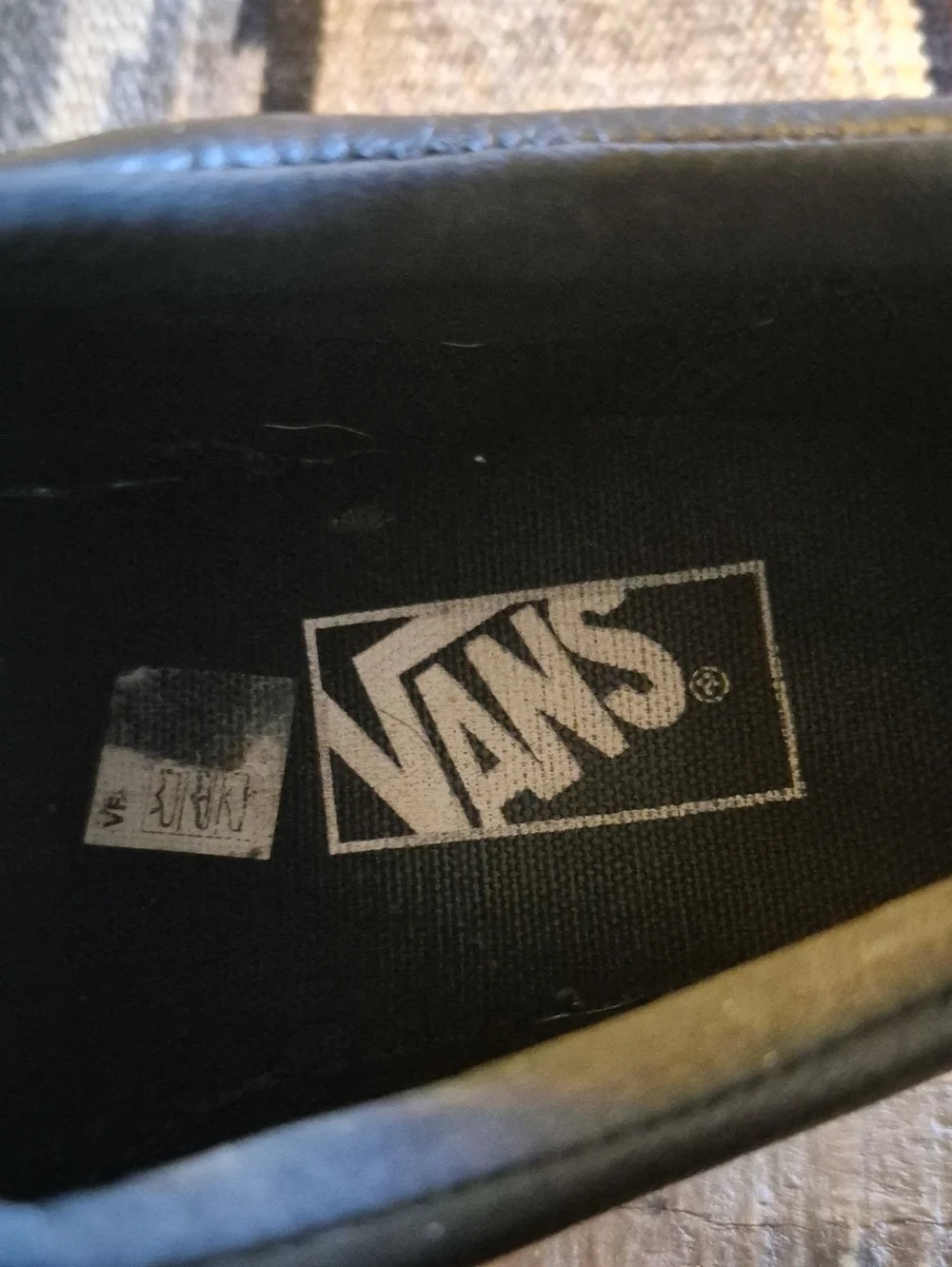 Vans Old Skool Irridised Racing Stripe Black Leather Womens Sz.8. VGC.(#1063sh)